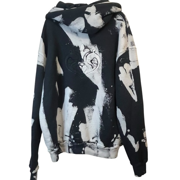 SIWY Kenzie In Adaption Monochrome Artistic Oversized Hoodie SZ L - Picture 4 of 13